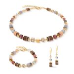 COEUR de LION Σκουλαρίκια GeoCUBE® Precious Statement golden Blush, Stainless Steel  SKU 3039/21-1132 - Image 2