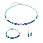 COEUR de LION Βραχιόλι GeoCUBE® Wave Precious Flow silver-teal, Stainless Steel  SKU  3046/30-0607 - Image 4