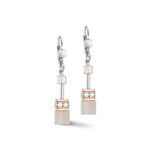 COEUR de LION Σκουλαρίκια GeoCUBE® Iconic Precious rose gold-peach, Stainless Steel  SKU  4017/20-0235