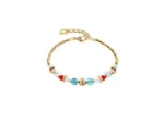 Βραχιολει  Coeur de Lion Shape Mix Nexus Χρυσό-Πολύχρωμο  SKU 3023/10-1516 - Image 4