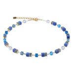 COEUR de LION Κολιέ GeoCUBE® Iconic Precious blue, Stainless Steel   SKU 4905/10-0700