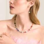 COEUR de LION Κολιέ GeoCUBE® Iconic Precious Rainbow, Stainless Steel  SKU  4905/10-1520