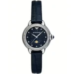 EMPORIO ARMANI Ρολόι Moonphase Mπλε Δερμάτινο Λουρί  SKU  AR11629 - Image 3