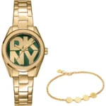 DKNY Logo Γυναικείο Ρολόι Μπαταρίας με Χρυσό Μεταλλικό Μπρασελέ  SKU DK1L145M0065 - Image 3