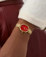 Γυναικεία Ρολόι GUESS Ruby Crystals Gold Stainless Steel Bracelet SKU GW0935L4