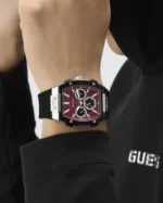 Ανδρικo Ρολόι GUESS Phoenix Black Rubber Strap SKU GW0956G1