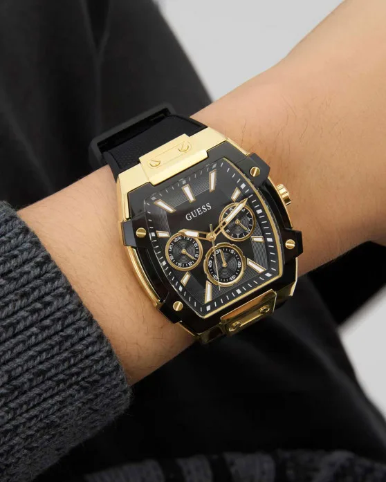 GUESS-GW0956G2_6 Ρολόι Ανδρικo GUESS Phoenix Black Rubber Strap SKU GW0956G2 - Image 1