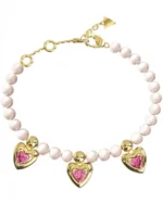 Γυναικείο βραχιόλι GUESS Beloved από ανοξείδωτο ατσάλι με πέρλες και ζιργκόν SKU JUBB06001JWYGPKL - Image 3