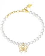 Βραχιόλι GUESS Borboleta από ανοξείδωτο ατσάλι με μαργαριτάρια   SKU JUBB06124JWYGL - Image 3