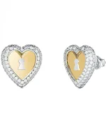 Γυναικεία σκουλαρίκια GUESS Love Bites από ανοξείδωτο ατσάλι με ζιργκόν SKU JUBE06062JWYGRHT/U