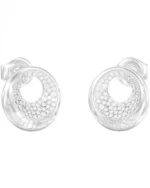 Γυναικεία σκουλαρίκια GUESS Moon Drops από ανοξείδωτο ατσάλι με ζιργκόν SKU JUBE06247JWRHT/U