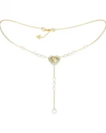 GUESS Beloved Stainless Steel Necklace with Zircons and Pearls SKU JUBN06007JWYGT/U