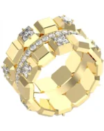 GUESS Ace Of Diamonds Stainless Steel Ring with Zircons SKU JUBR06177JWYG52 - Image 3