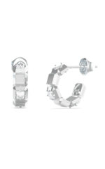 GUESS STEEL ACE OF DIAMONDS  Κρίκοι Ασημένιοι Με Πέτρες  SKU JUBE06183JWRHT/U
