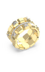 GUESS Ace Of Diamonds Stainless Steel Ring with Zircons SKU JUBR06177JWYG52