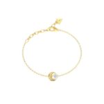 Βραχιόλι με φεγγάρι και λευκή πέτρα Guess Aurora Gold Stainless Steel  SKU  JUBB06234JWYGL - Image 2