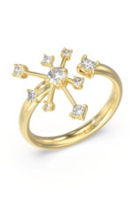 GUESS Jewels Galaxy Δαχτυλίδι από επιχρυσωμένο ανοξείδωτο ατσάλι σε Νο 54 /56  SKU  JUBR05565JWYG54 - Image 3