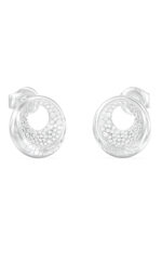 Γυναικεία σκουλαρίκια GUESS Moon Drops από ανοξείδωτο ατσάλι με ζιργκόν SKU JUBE06247JWRHT/U - Image 2