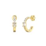 GUESS STEEL PIERCING STUDIO Σκουλαρίκια Κρίκοι Λευκά Ζιργκόν  SKU JUBE06272JWYGT - Image 3