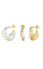 GUESS STEEL VIVA SOLEIL  Κρίκοι Δίχρωμοι  SKU   JUBE06164JWYGWHT-U - Image 3