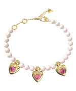 Γυναικείο βραχιόλι GUESS Beloved από ανοξείδωτο ατσάλι με πέρλες και ζιργκόν SKU JUBB06001JWYGPKL