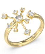 GUESS Jewels Galaxy Δαχτυλίδι από επιχρυσωμένο ανοξείδωτο ατσάλι σε Νο 54 /56  SKU  JUBR05565JWYG54