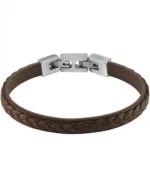 Ανδρικό βραχιόλι GUESS Steel Tucson από δέρμα και ανοξείδωτο ατσάλι SKU JUMB02143JWSTTMT/U