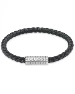 Ανδρικό βραχιόλι GUESS Mare Magnum από ανοξείδωτο ατσάλι και δέρμα SKU JUMB05036JWSTBKL