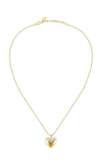 Γυναικείο κολιέ KARL LAGERFELD PAVE AMOUR χρυσού χρώματος  και λογότυπο(50+5cm).  SKU KLBJW01 - Image 4