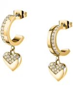 Σκουλαρίκια KARL LAGERFELD Pave Amour από ανοξείδωτο ατσάλι με κρύσταλλα SKU KLBJW07 - Image 4