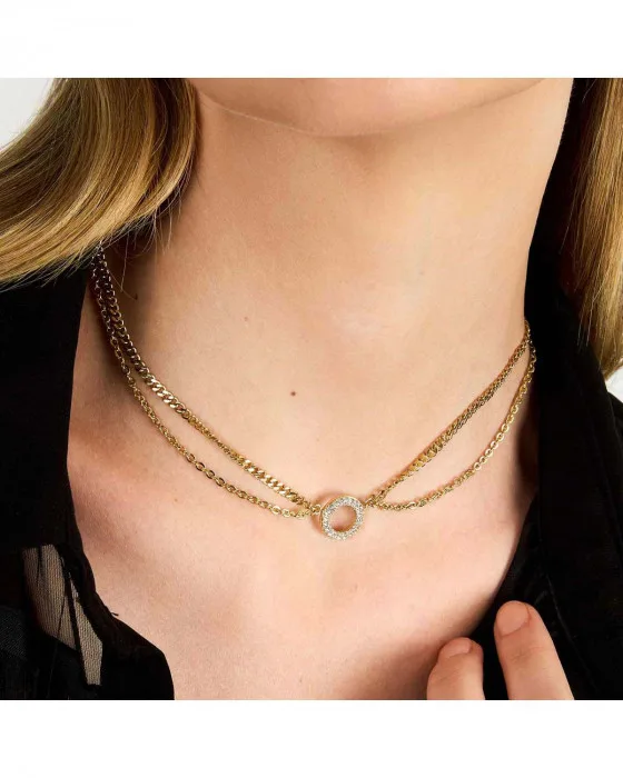 KLAYC55_5 Κολιέ KARL LAGERFELD από ανοξείδωτο ατσάλι με κρύσταλλα SKU KLAYC55 - Image 1