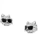 Σκουλαρίκια KARL LAGERFELD από ανοξείδωτο ατσάλι με κρύσταλλα SKU KLAYD21 - Image 3