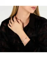 Βραχιόλι KARL LAGERFELD από ανοξείδωτο ατσάλι με κρύσταλλα και πέρλες SKU KLAYR19