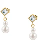 Σκουλαρίκια KARL LAGERFELD από ανοξείδωτο ατσάλι με κρύσταλλα και πέρλες SKU KLAYR22 - Image 5