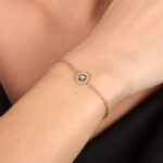 KARL LAGERFELD ILLUME  Γυναικείο Βραχιόλι Χρυσό Με Πέτρες SKU. KLBJX13