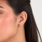 KARL LAGERFELD ILLUME  Γυναικεία Σκουλαρίκια Χρυσά Με Πέτρες Και Λογότυπο SKU KLBJX16 - Image 2