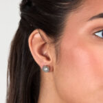 KARL LAGERFELD ILLUME  Γυναικεία Σκουλαρίκια Ασημένια Με Πέτρες Και Λογότυπο SKU KLBJX17 - Image 6