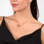 KARL LAGERFELD BOND PAVE  Γυναικείο Κολιέ Χρυσό Με Διπλά Κρικάκια Με Πέτρες  SKU KLBJY02 - Image 6