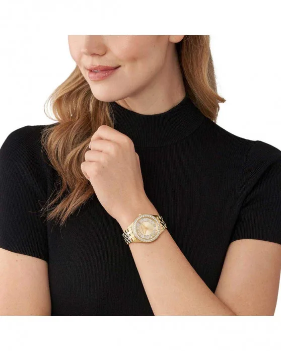 MK4709_2 Michael KORS Harlowe Crystals Gold Stainless Steel Bracelet SKU MK4709 - Image 1