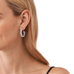 Michael Kors Metallic Muse Platinum-Plated Chain Hoop Γυναικεία Σκουλαρίκια  SKU  MKJ8279CZ040 - Image 6