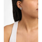 Michael Kors Γυναικεία Σκουλαρίκια Καρφωτά από Ορείχαλκο Ασημί με Ζιργκόν  SKU MKJ8560040