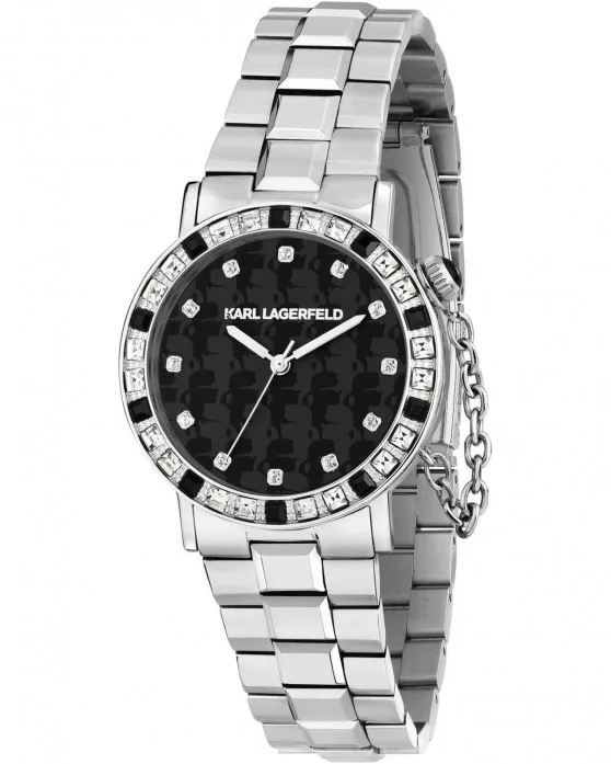 R0553100502_1 Ρολόι KARL LAGERFELD Crystals Silver Stainless Steel Bracelet SKU R0553100502 - Image 1