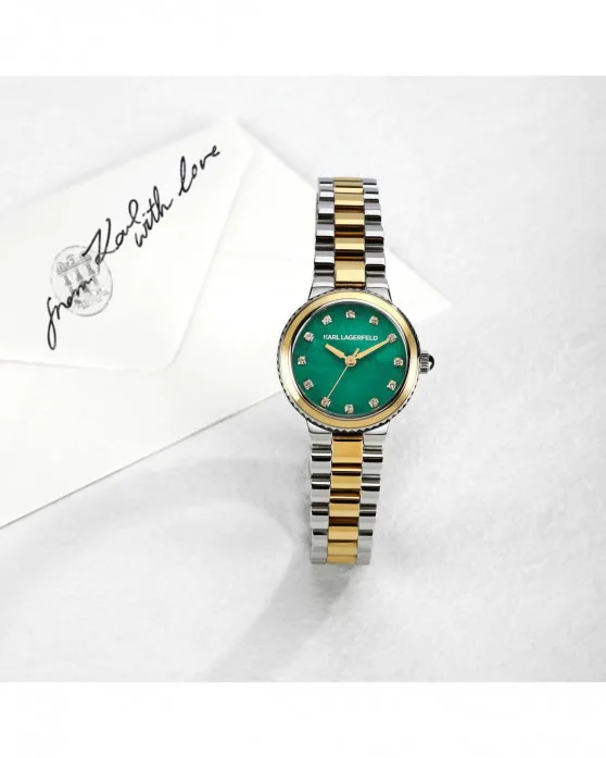 R0553104511_6 Ρολόι KARL LAGERFELD Kaiser Crystals Two Tone Stainless Steel Bracelet SKU R0553104511 - Image 1