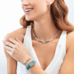 Βραχιόλι Coeur de Lion Modern Elegance Spikes Χρυσό-Τυρκουάζ  SKU 4314/30-0600 - Image 2