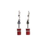 Coeur de Lion Geocube® Earrings Red ladies jewellery SKU  4014/20-0312 - Image 2