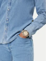 Diesel Ανδρικό Ρολόι 54mm Χρονογράφος Μπαταρίας με Χρυσό Μεταλλικό Μπρασελέ SKU DZ7490 - Image 6