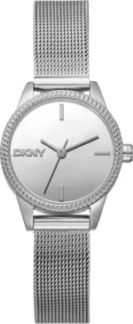 DKNY Γυναικείο Ρολόι Μπαταρίας με Ασημί Μεταλλικό Μπρασελέ - Image 7