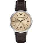 EMPORIO ARMANI Ρολόι Archetipo Μαύρο δερμάτινο λουρί   SKU AR11783 - Image 2