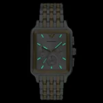 Ρολόι Emporio Armani με ορθογώνιο ασημί καντράν   SKU AR11752 - Image 2