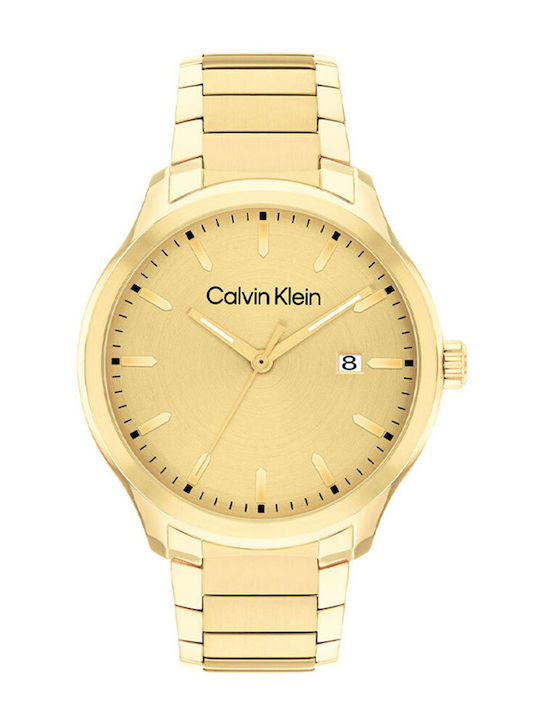Calvin Klein Define Ανδρικό Ρολόι 43mm Χρονογράφος Μπαταρίας με Χρυσό Μεταλλικό Μπρασελέ  SKU 25200349 - Image 1